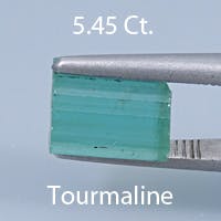 Rough version of Brilliant Emerald Cut Tourmaline