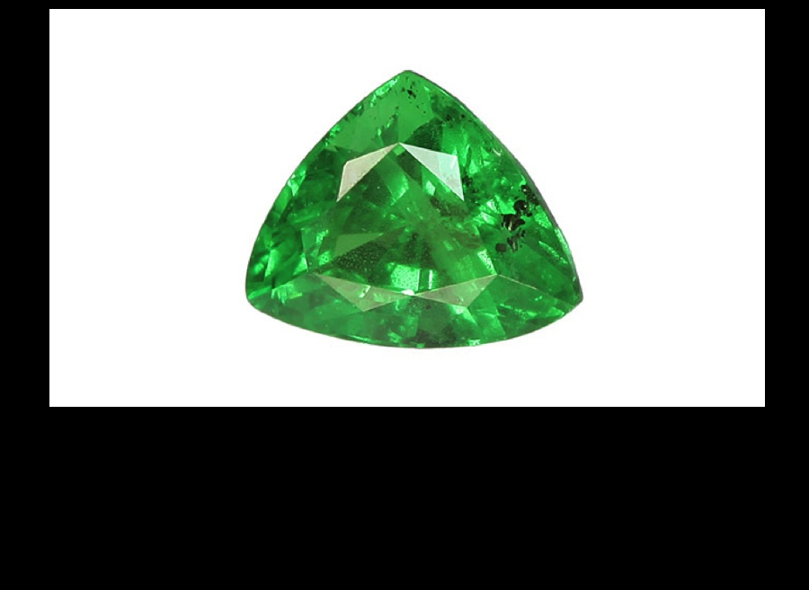 trillion-cut tsavorite - garnet engagement ring stones
