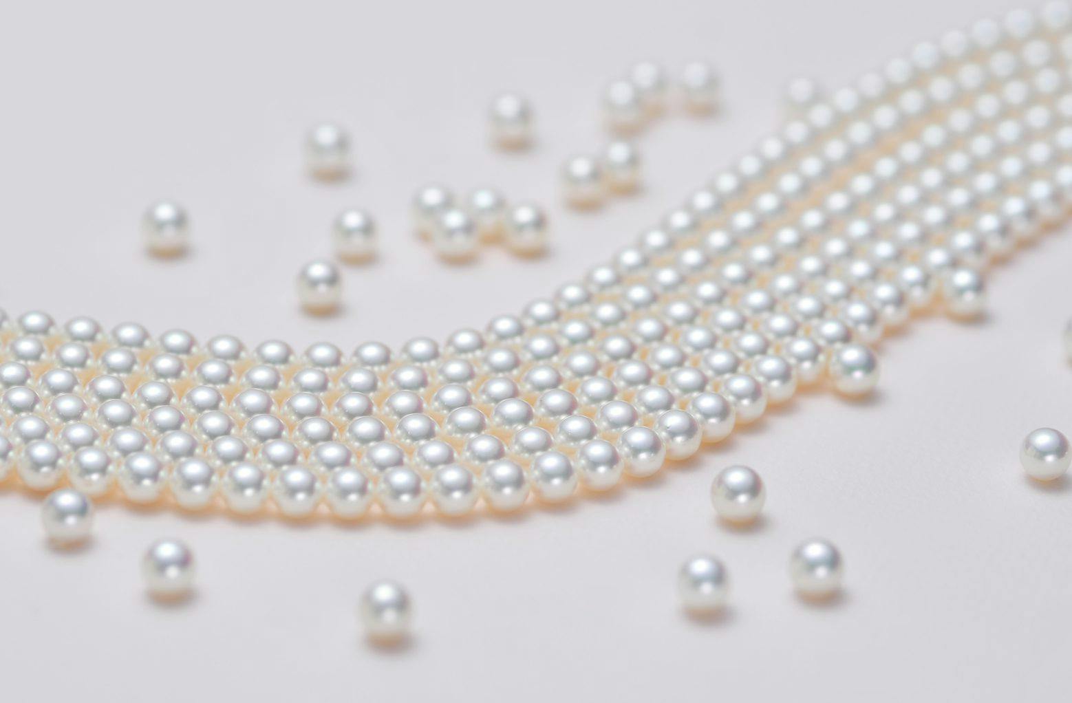 Akoya pearls with pink overtones - pearl engagement ring stones