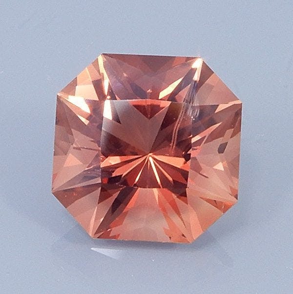 Finished version of Fancy Square Barion Cut Sunstone