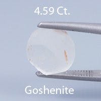 Rough version of Fancy Round Brilliant Cut Goshenite Beryl