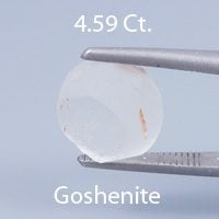 Rough version of Fancy Round Brilliant Cut Goshenite Beryl