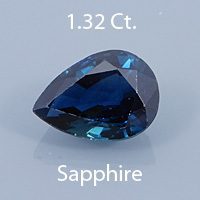 Rough version of Mdified Brilliant Pear Cut Sapphire