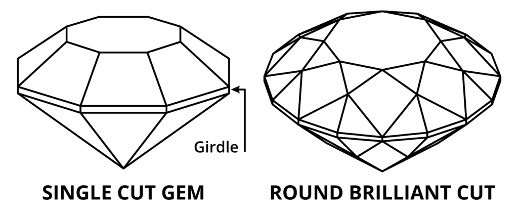 single cut and round brilliant - diamond rating