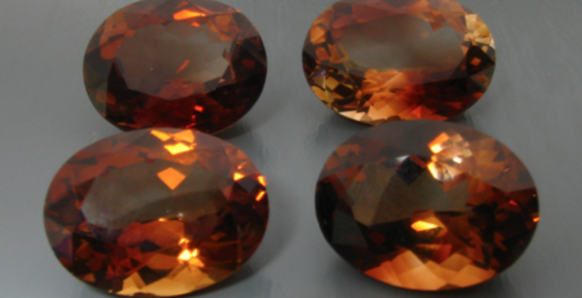 smokey orange topazes - topaz engagement ring stones