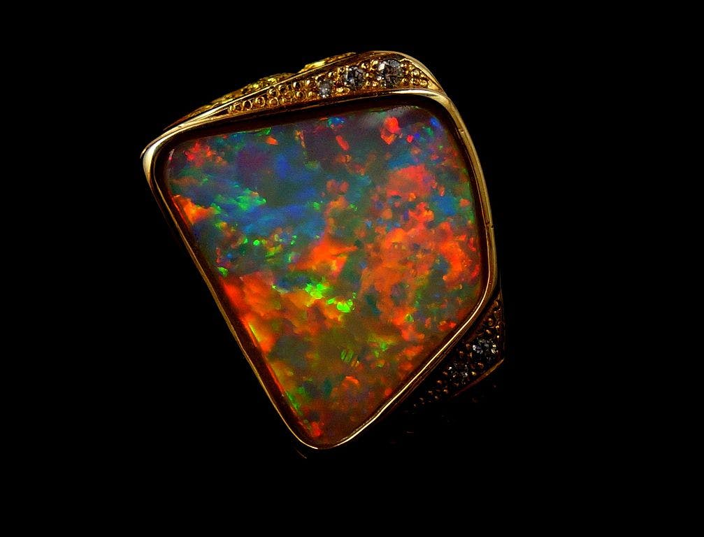 opal mens ring - opal engagement ring stone