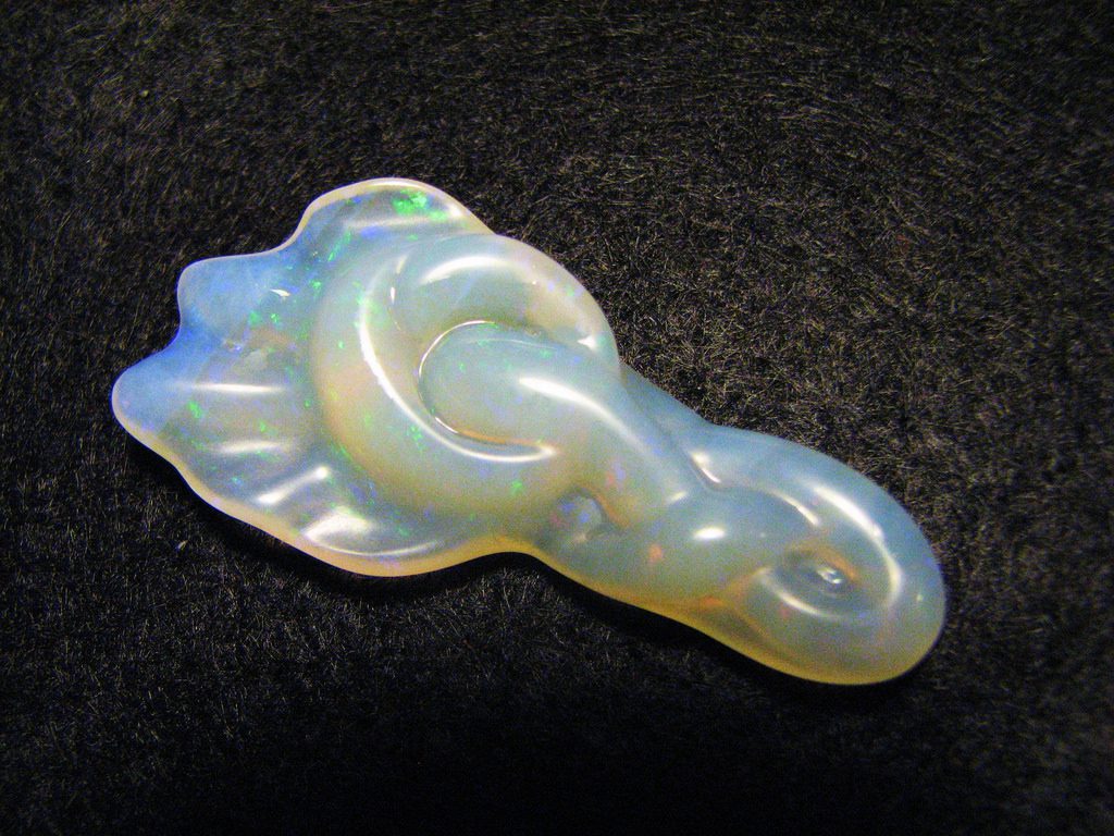 jelly opal carving - opal engagement ring stone