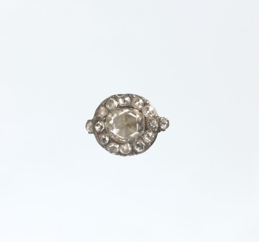 rose-cut diamond ring, ca 1760 - history of diamonds