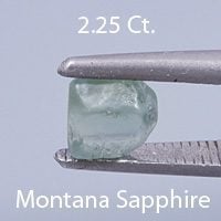 Rough version of Fancy Brilliant Octagon Cut Sapphire