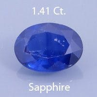 Rough version of Oval Cut Sapphire