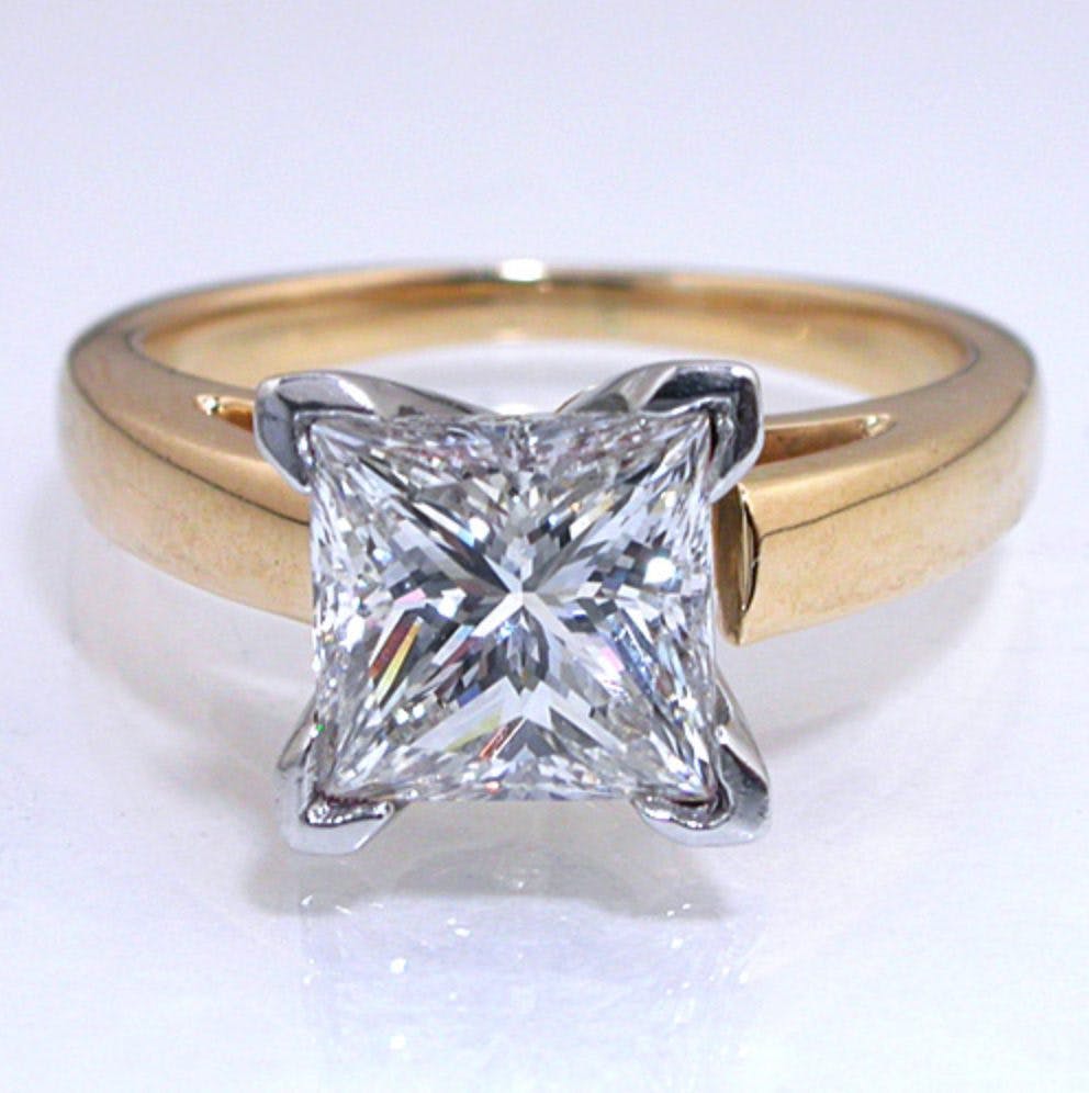 princess-cut diamond solitaire ring - history of diamonds