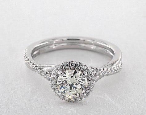 searching for diamonds online - 1.00ct J in white gold halo