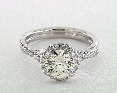 searching for diamonds online - 1.51ct M in white gold halo
