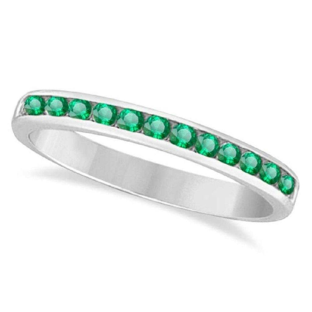 channel-set emerald band - protective gem settings