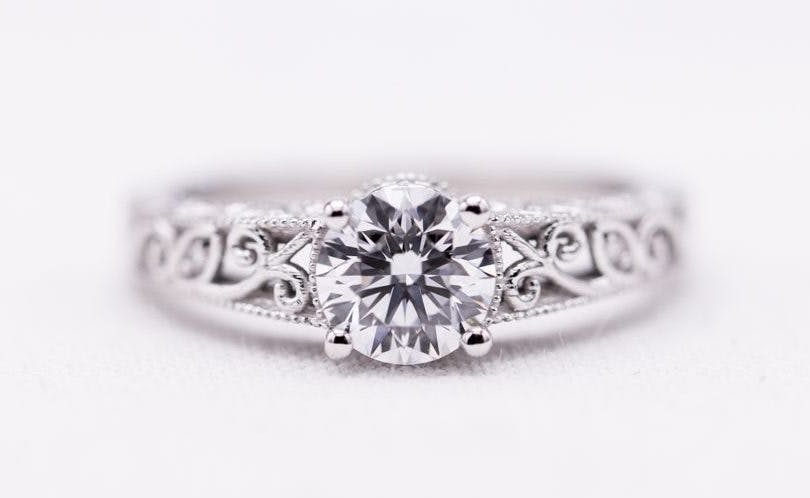 engagement ring lab created diamonds