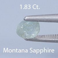 Rough version of Fancy Brilliant Square Cut Sapphire