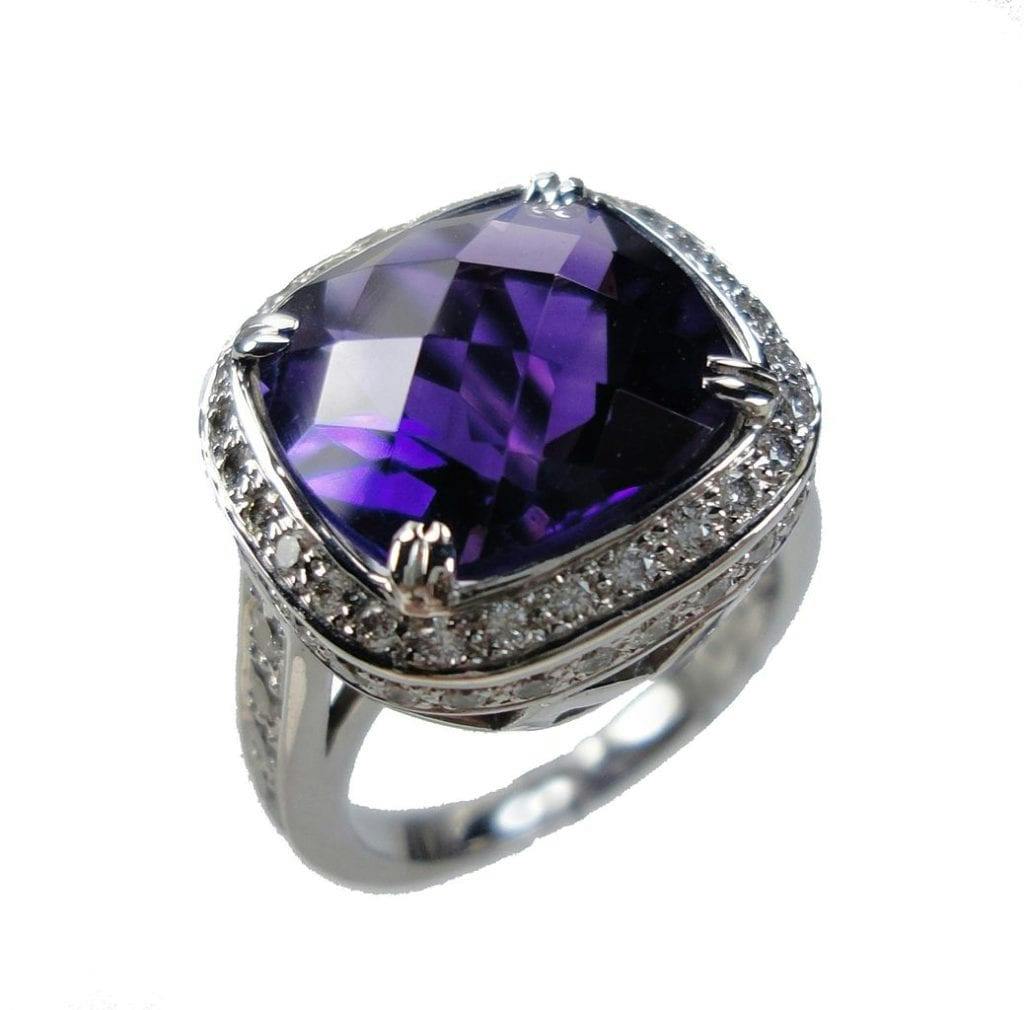 amethyst ring - affordable engagement ring stones