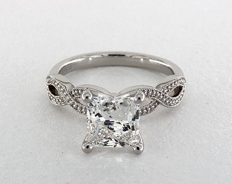 diamond shape - princess cut diamond engagement ring