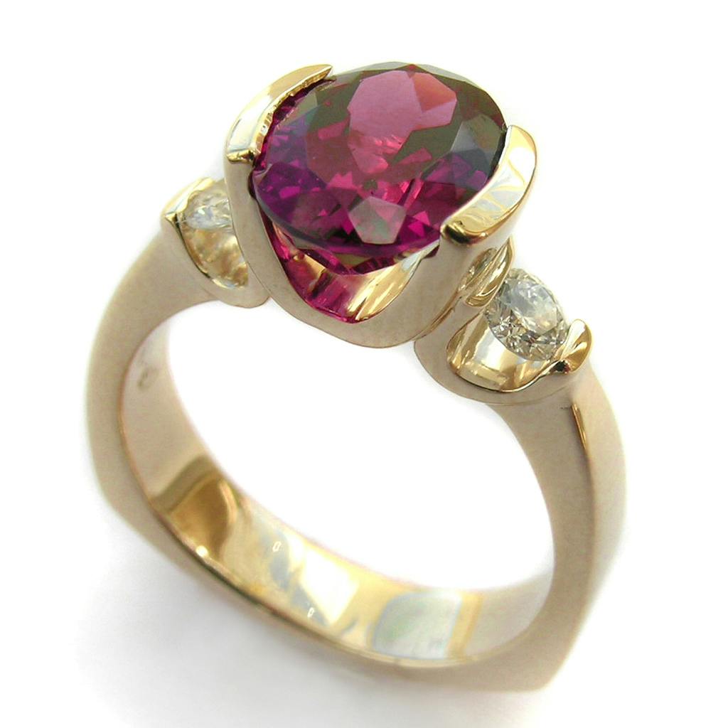 rhodolite ring - affordable engagement ring stones