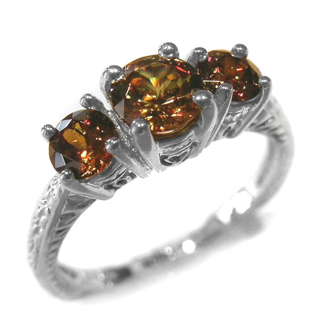 sphene ring - delicate engagement ring stones