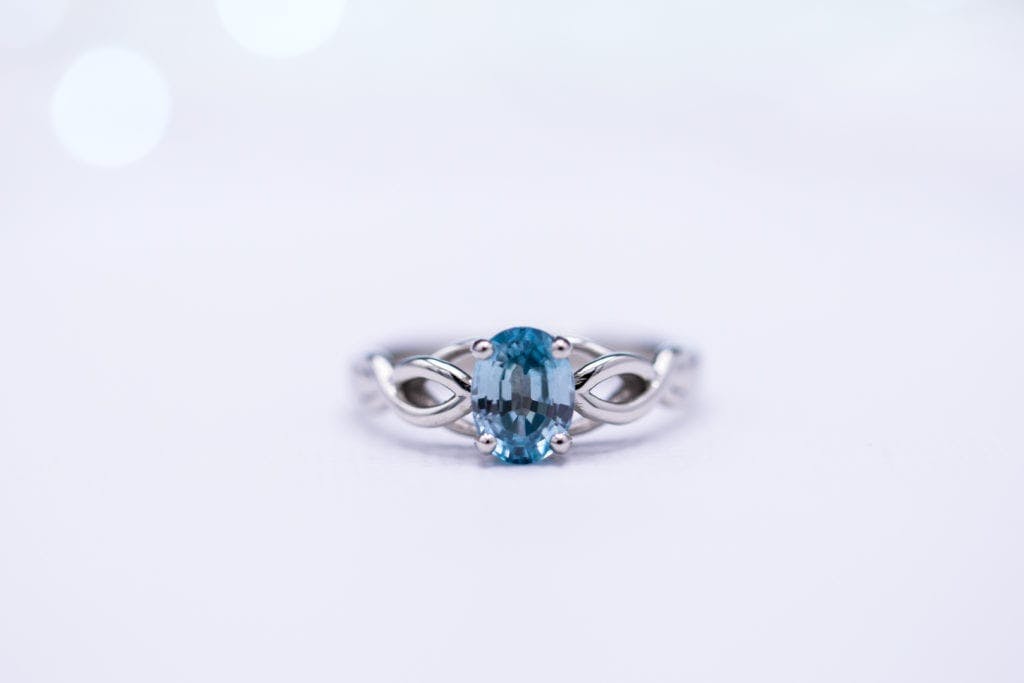 oval-cut zircon - delicate engagement ring stones