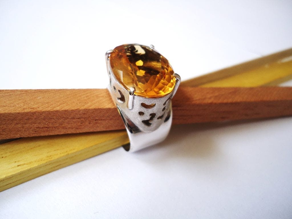 citrine ring - affordable engagement ring stones