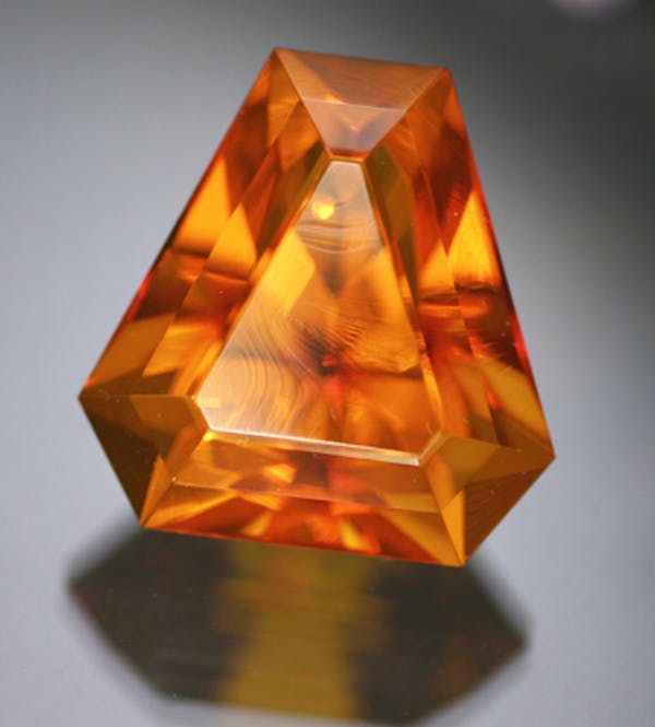 triangle-cut amber - delicate engagement ring stones