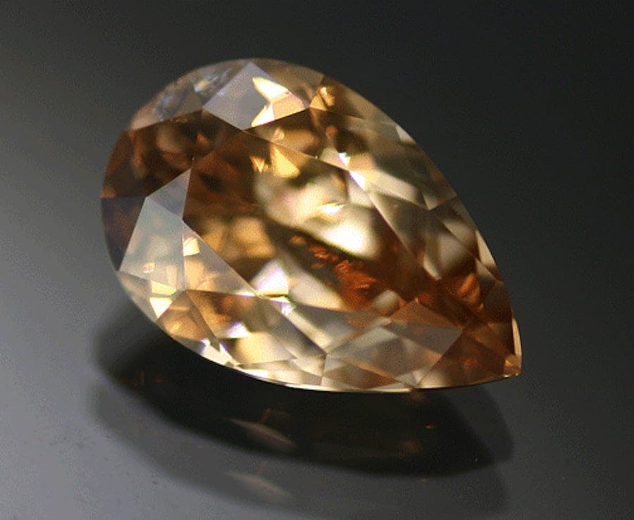 pear-cut zircon - delicate engagement ring stones