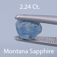 Rough version of Round Brilliant Cut Sapphire