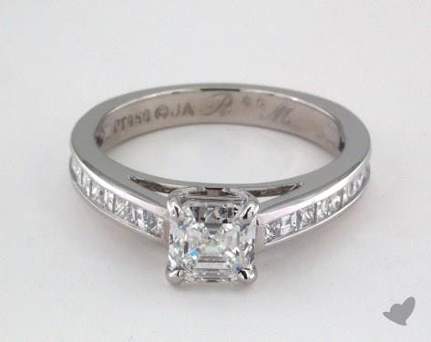 diamond shape - asschre cut diamond engagement ring