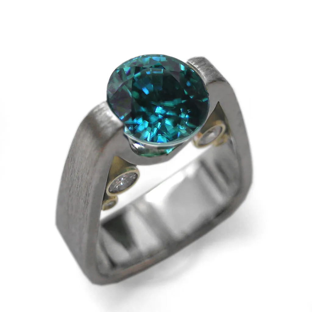 how to spot a fake diamond - blue zircon ring