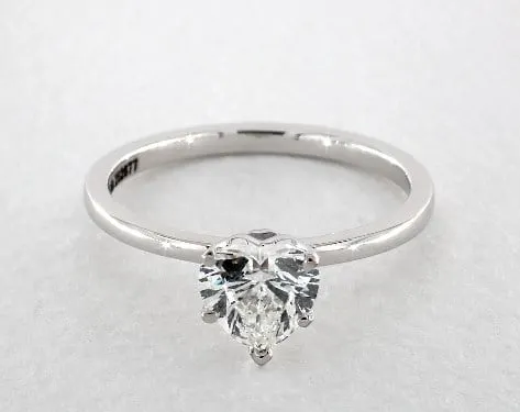 diamond shape - heart-cut solitaire engagement ring