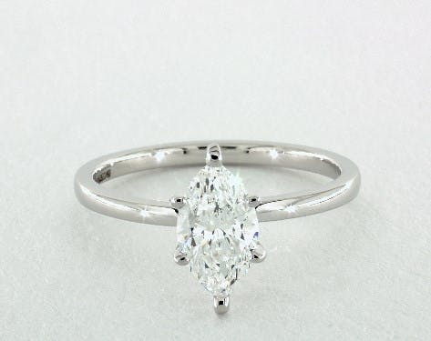 diamond shape - marquise-cut solitaire engagement ring
