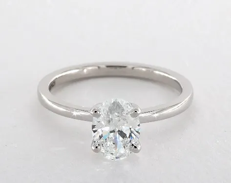 diamond shape - oval-cut solitaire engagement ring