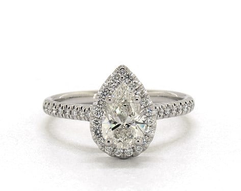 pear-shaped diamond guide - I color in halo setting