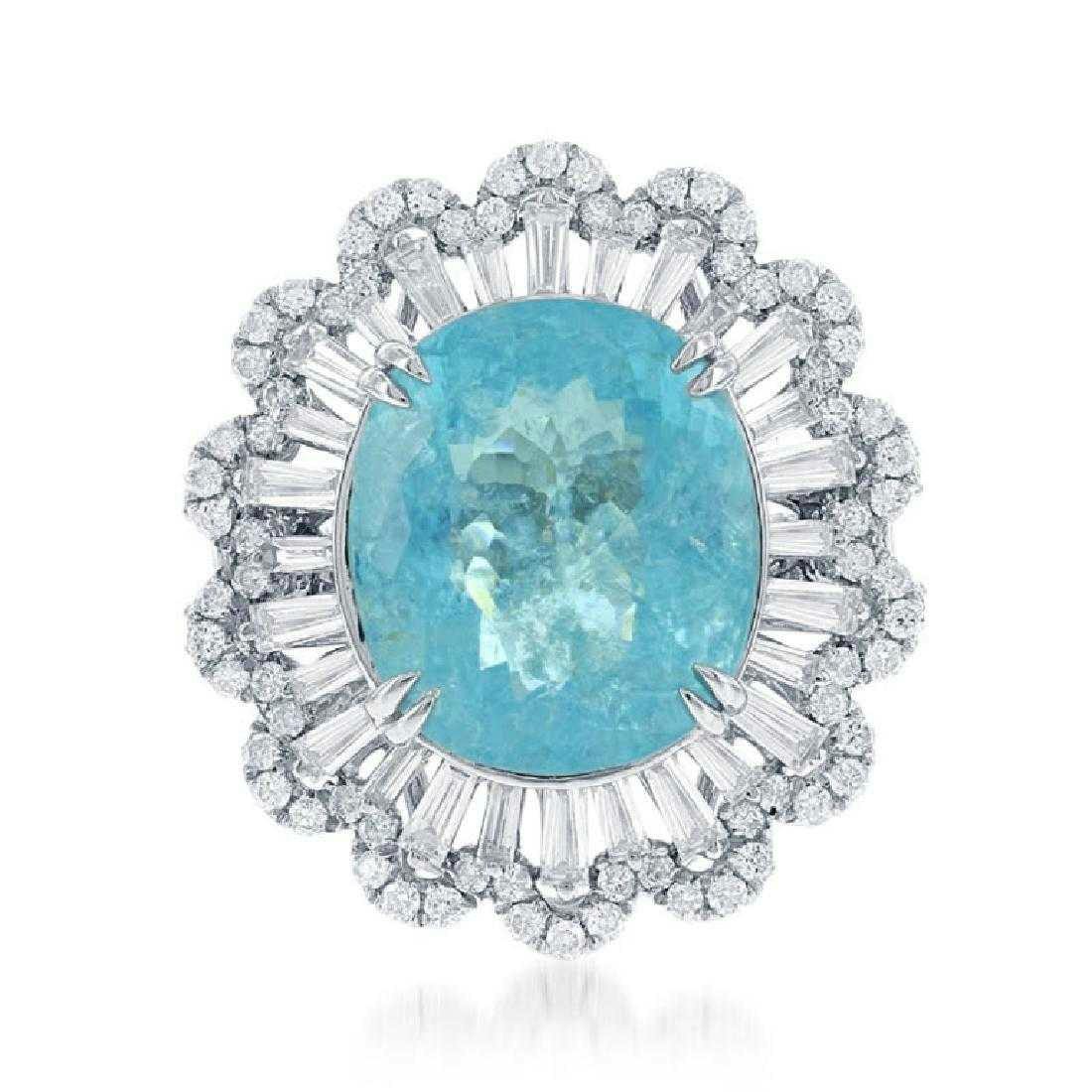 paraiba tourmaline and diamond ring - rare and expensive engagement ring stones