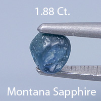 Rough version of Fancy Round Brilliant Cut Sapphire