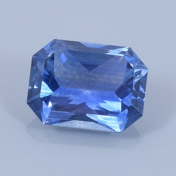Finished version of Step-Radiant Emerald Cut Sapphire
