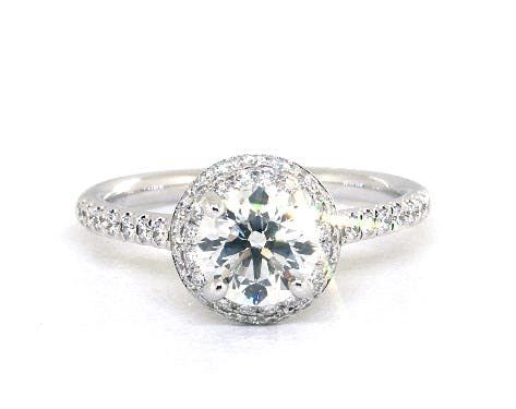 buying a one-carat diamond ring - halo setting