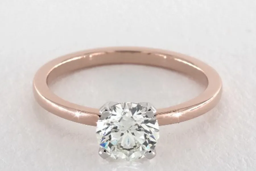 cushion-cut diamonds - round solitaire engagement ring