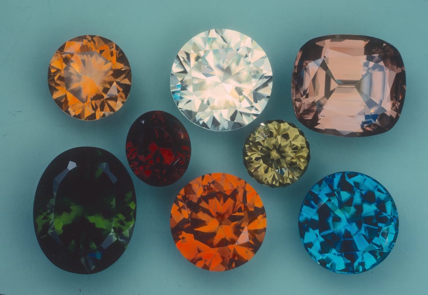 faceted zircons - Sri Lanka and Cambodia