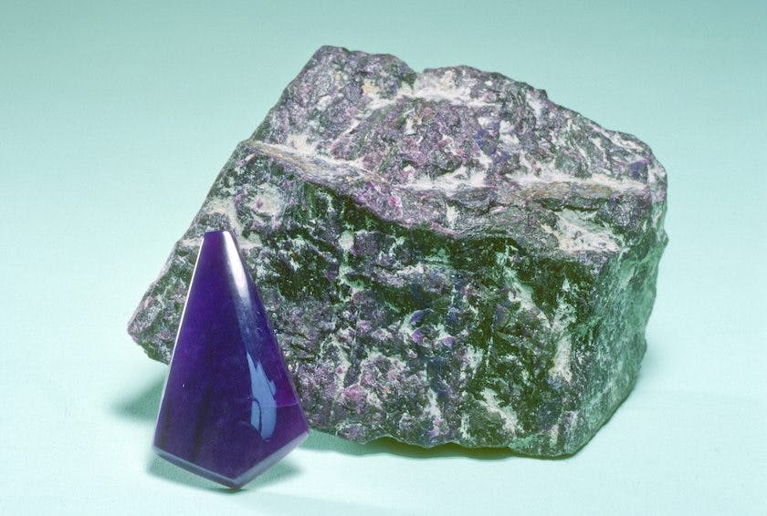 sugilites - gem and rough, South Africa