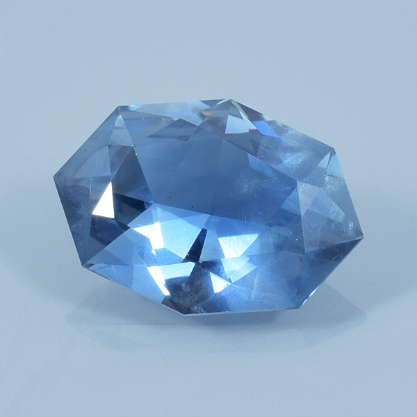 Finished version of Fancy Angular Oval Cut Sapphire