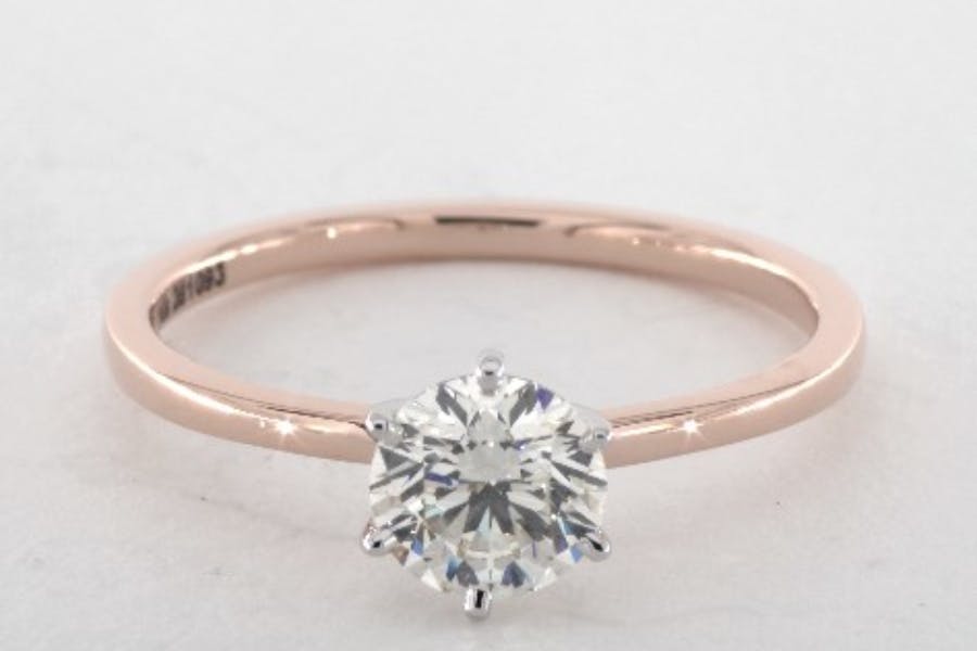 comfortable round band - engagement ring setting