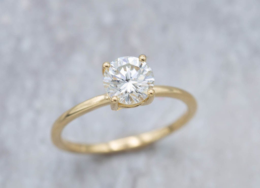 straight band - engagement ring setting