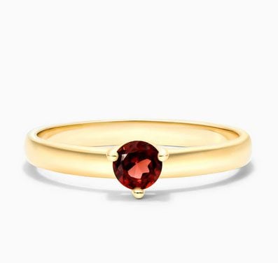 14K Yellow Gold 2.3mm Garnet Solitaire Birthstone Ring James Allen