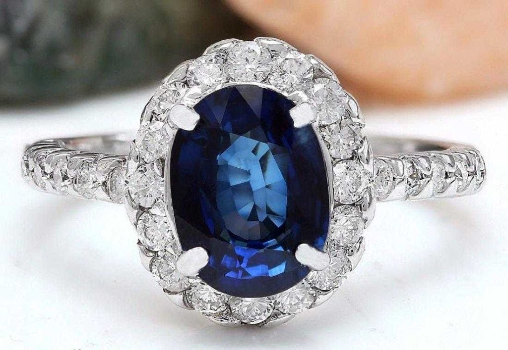 sapphire and diamond ring - classic engagement ring stones