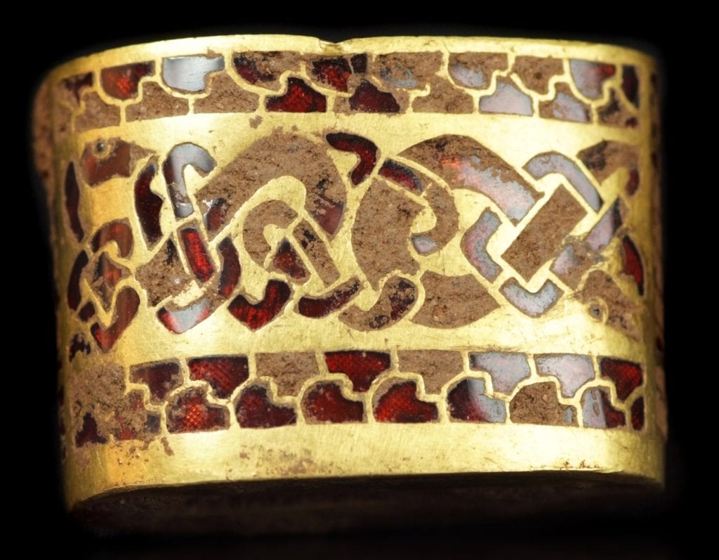 Saxon hilt with inlay