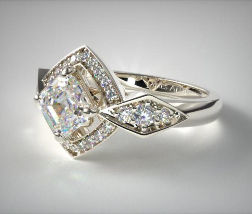 art deco geometric design - vintage engagement rings