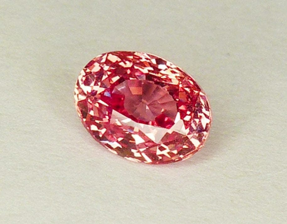 oval-cut padparadscha sapphire